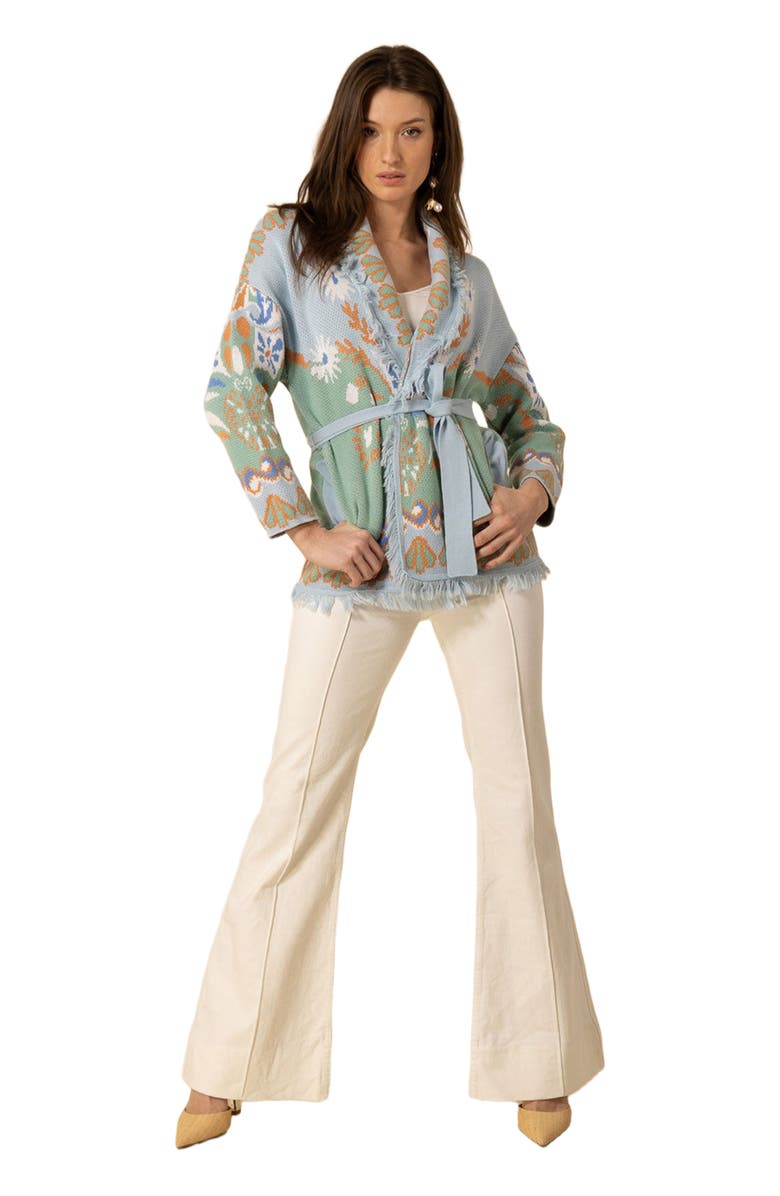 Halebob Irene Jacquard Wrap Sweater, Alternate, color, 