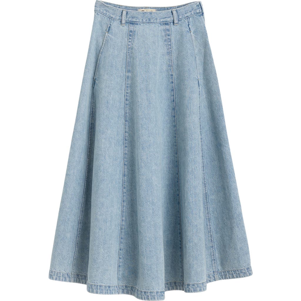 Madewell Denim Midi Skirt In Edmonson Wash