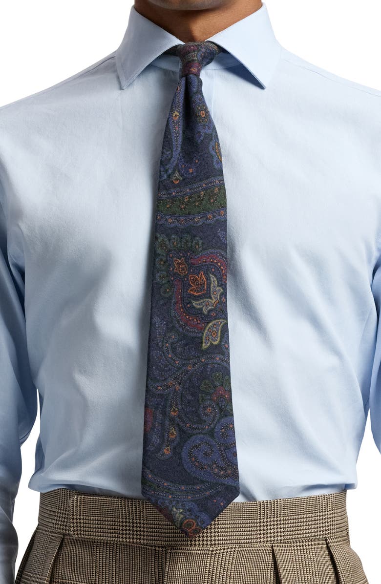 Ralph Lauren Purple Label Mulsanne Paisley Cashmere & Silk Tie, Alternate, color, Navy Multi