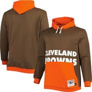 Mitchell & Ness Men's Mitchell & Ness Brown/Orange Cleveland Browns Big & Tall Big Face Pullover Hoodie