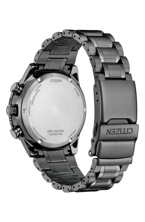 Citizen Men's Promaster Skyhawk U830 Analog-digital Gray Stainless Steel Bracelet Watch 43mm In Brown