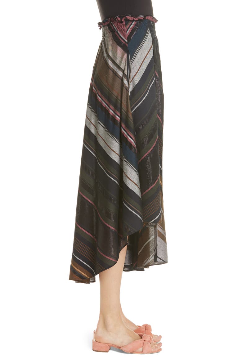 Turkanna Stripe Midi Skirt, Alternate, color, MULTI STRIPE