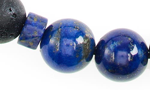Caputo & Co Lava Stone Bracelet In Lapis Lazuli