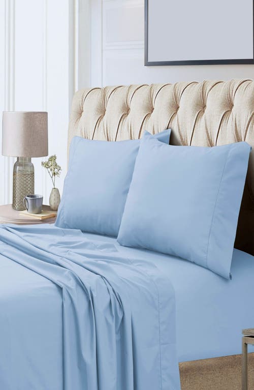 Azores Home 800 Thread Count Cotton Percale Sheet Set In Blue