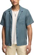Lucky Brand Notch Collar Short Sleeve Button-Up Shirt