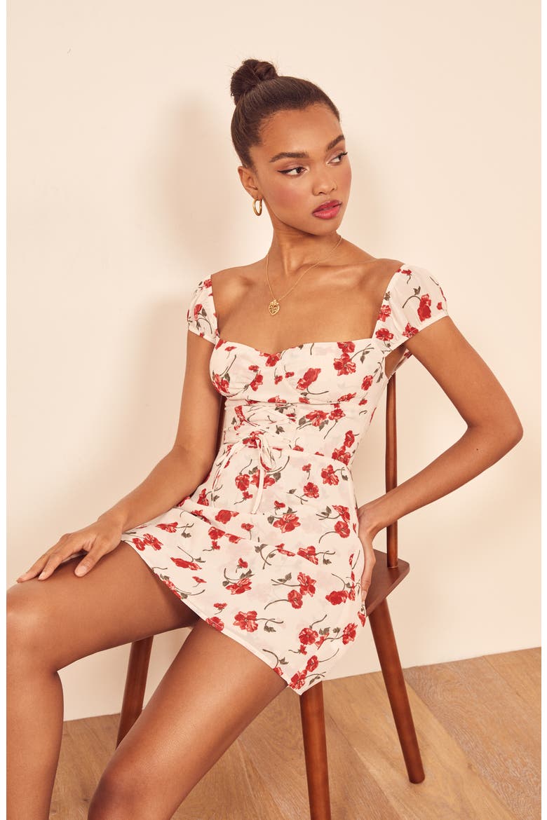 Jess Lace-Up Minidress, Alternate, color, JUBILEE