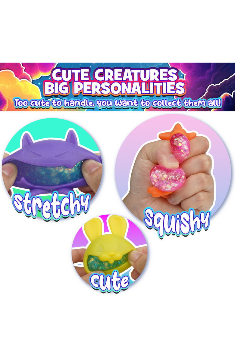 Power Your Fun Glitter Gobblers Blind Box Squishy Toys 6 Pack, Alternate, color, Multi Color