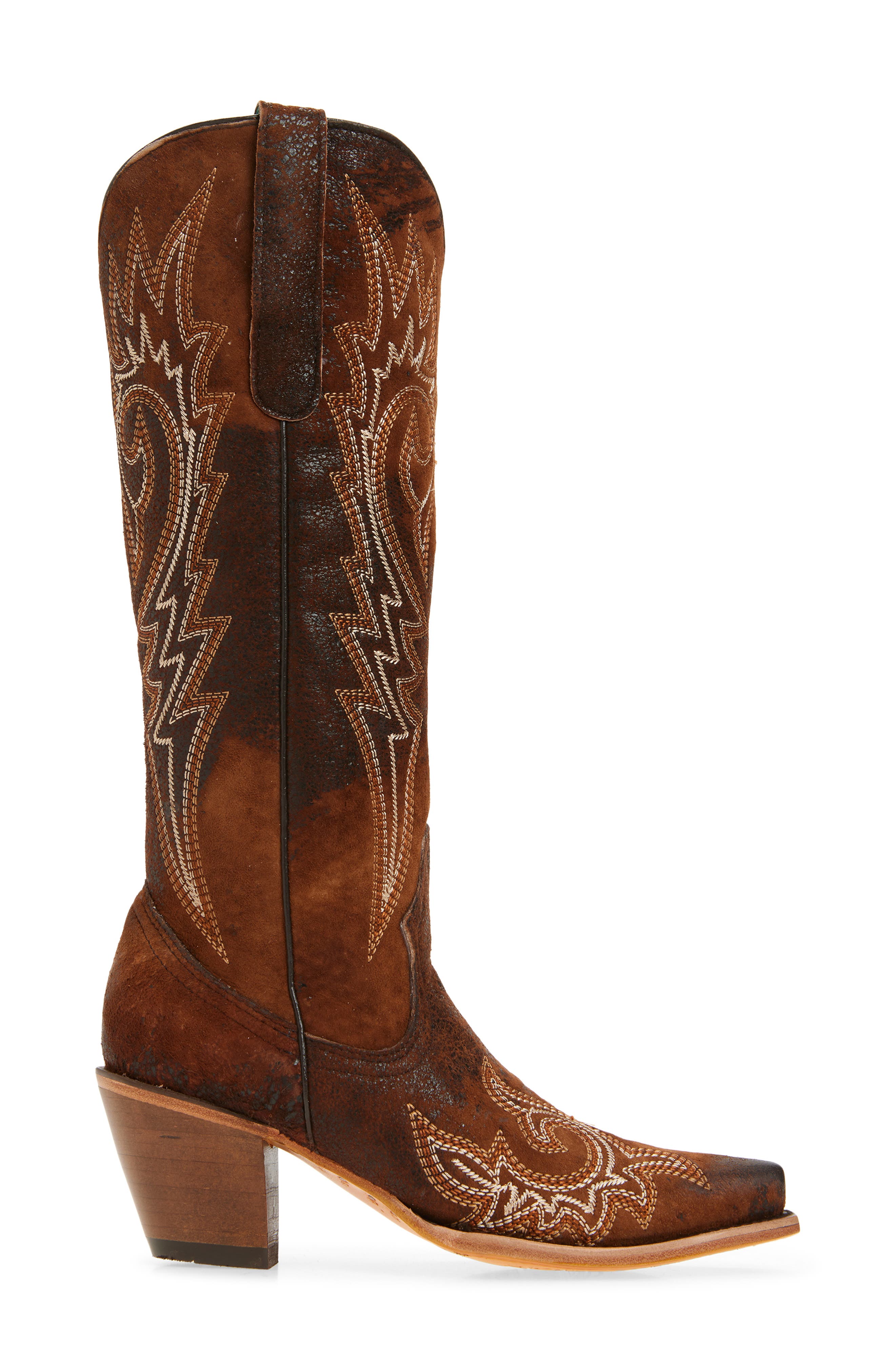 CORRAL Knee High Western Boot, Alternate, color, Brown