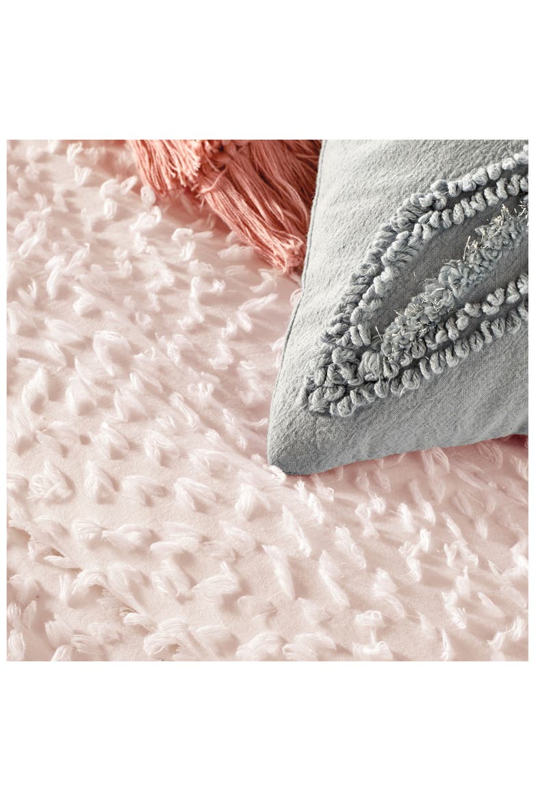 Dot Fringe Comforter & Shams Set, Alternate, color, BLUSH