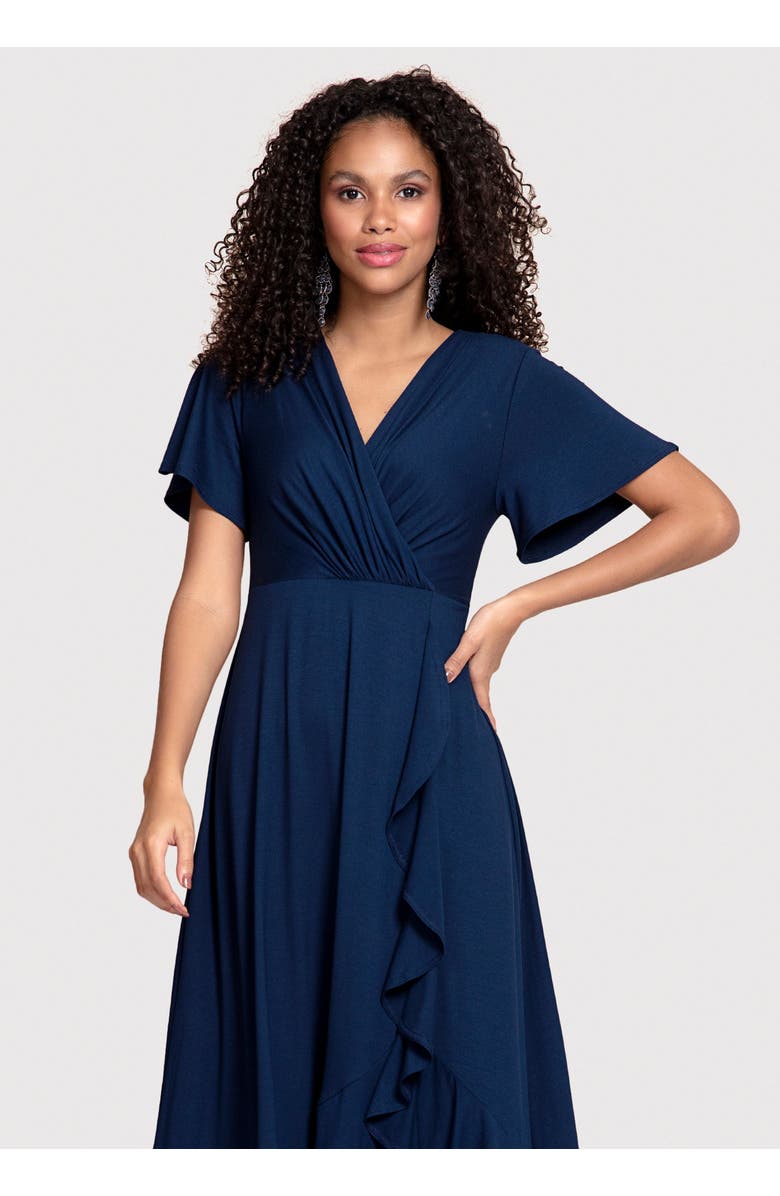 Alie Street London Waterfall Dress, Alternate, color, Navy