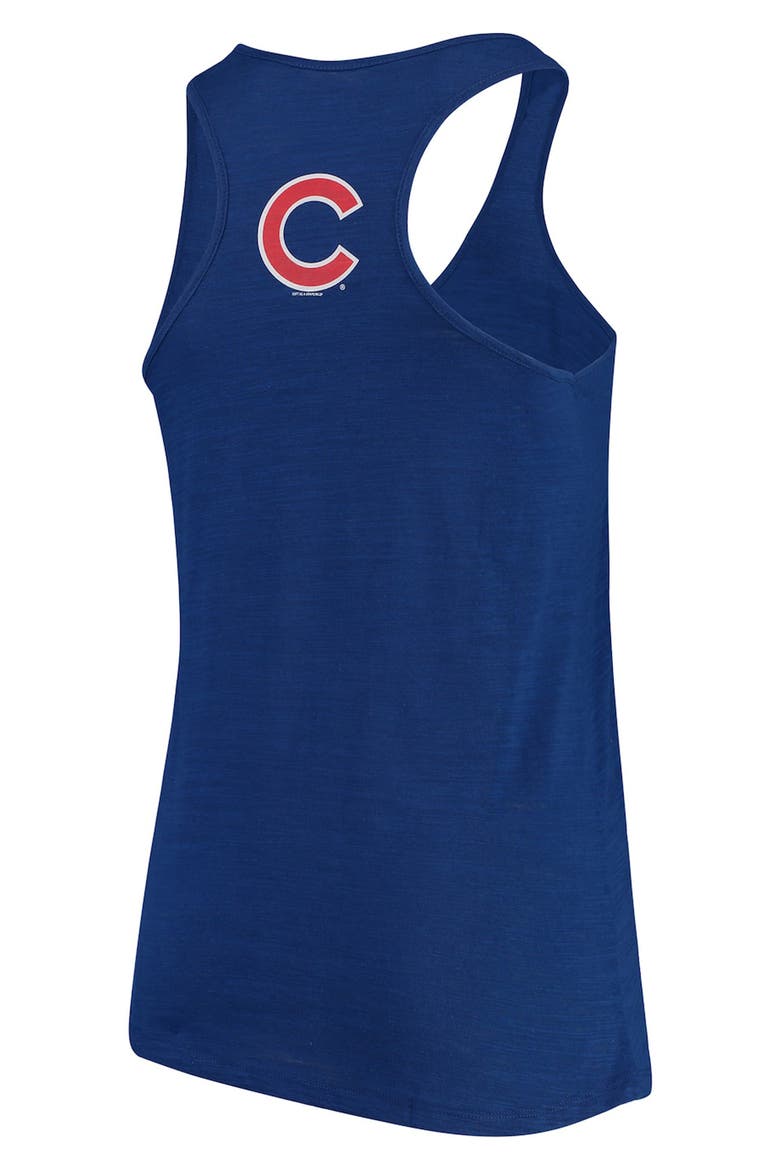 Women's Soft as a Grape Royal Chicago Cubs Plus Size Swing for the Fences Racerback Tank Top, Alternate, color, ROYAL