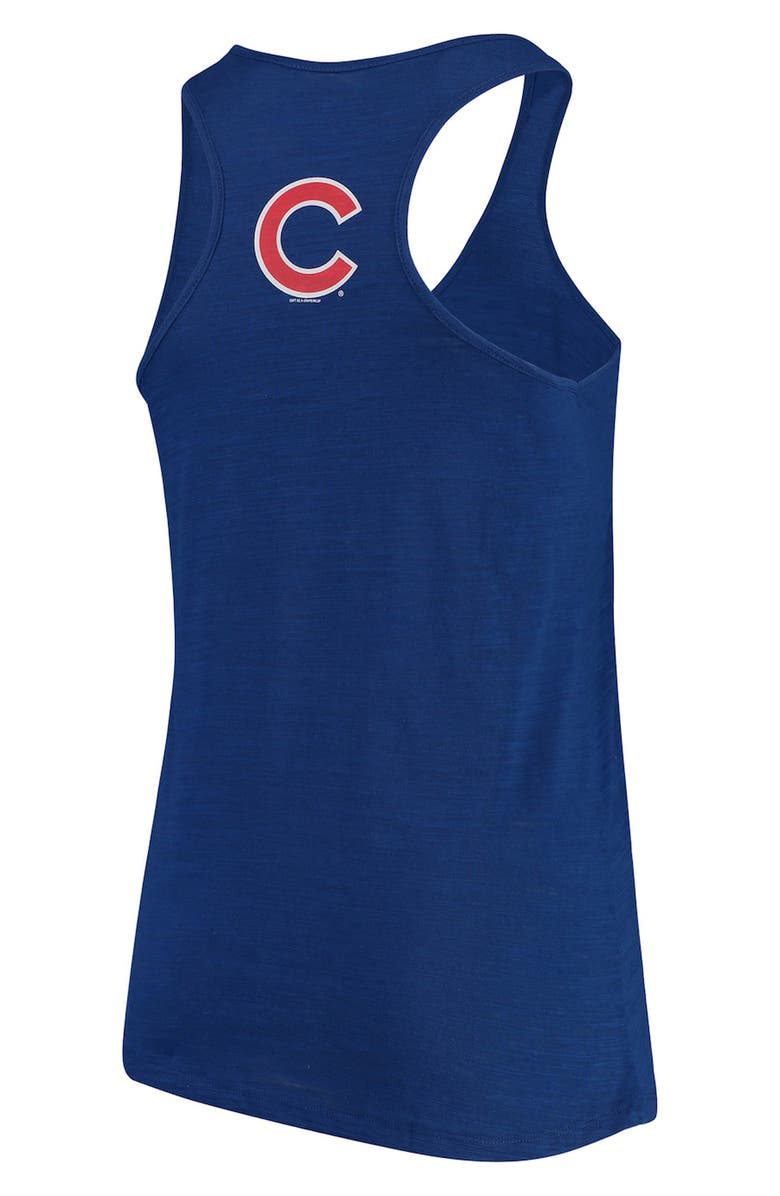 SOFT AS A GRAPE Women's Soft as a Grape Royal Chicago Cubs Plus Size Swing for the Fences Racerback Tank Top, Alternate, color, 