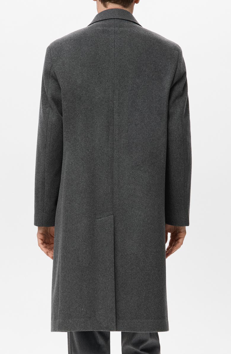 MANGO Long Wool Blend Coat, Alternate, color, Grey
