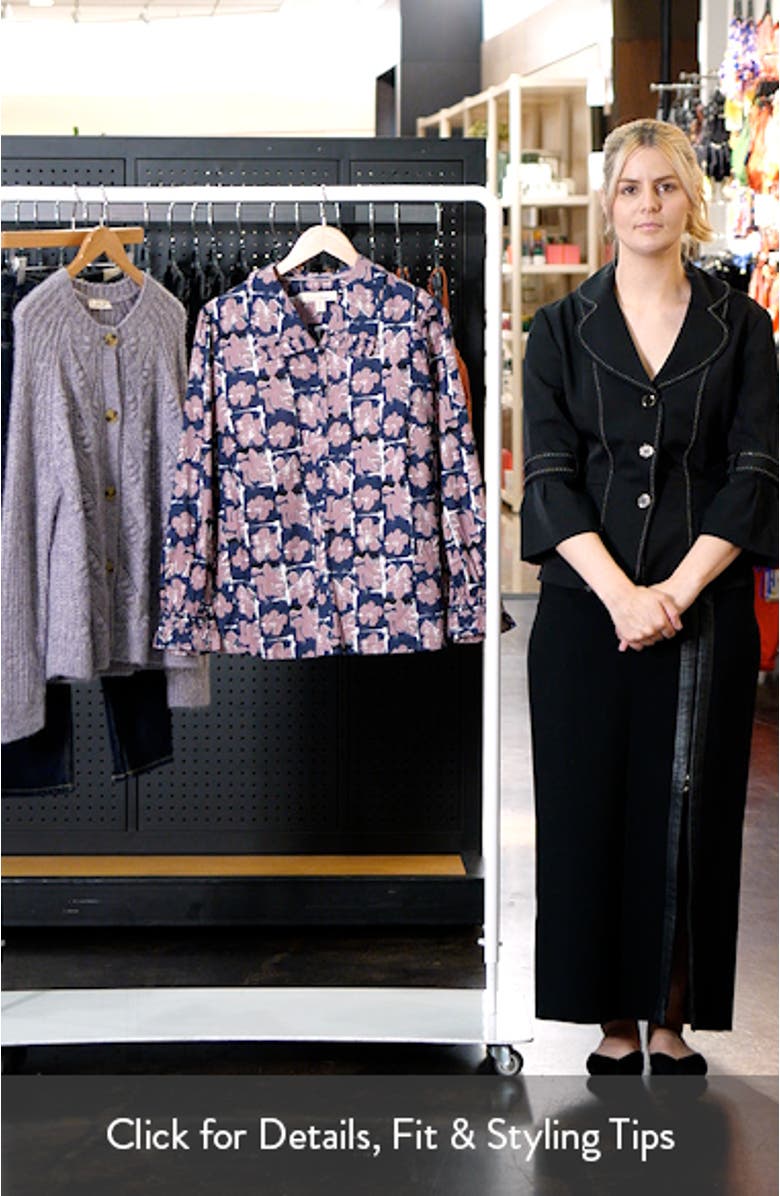 Ysella Floral Organic Cotton Button-Up Shirt, sales video thumbnail