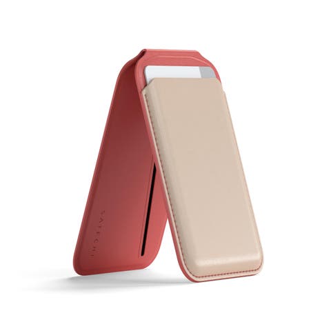 Vegan-Leather Magnetic Wallet Stand
