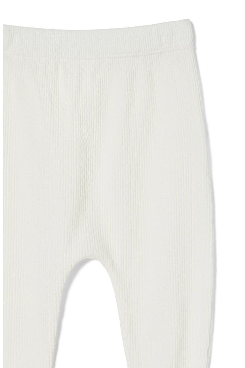 Organic Pointelle Legging, Alternate, color, Milk