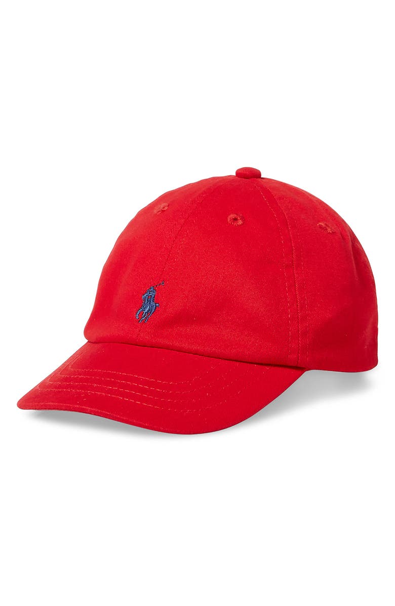 Ralph Lauren Kids' Classic Chino Cap, Main, color, Red