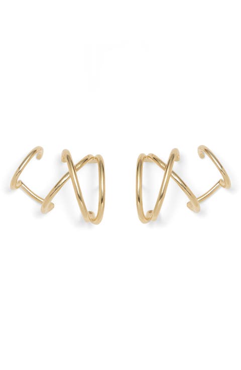 X Ear Cuff Earrings