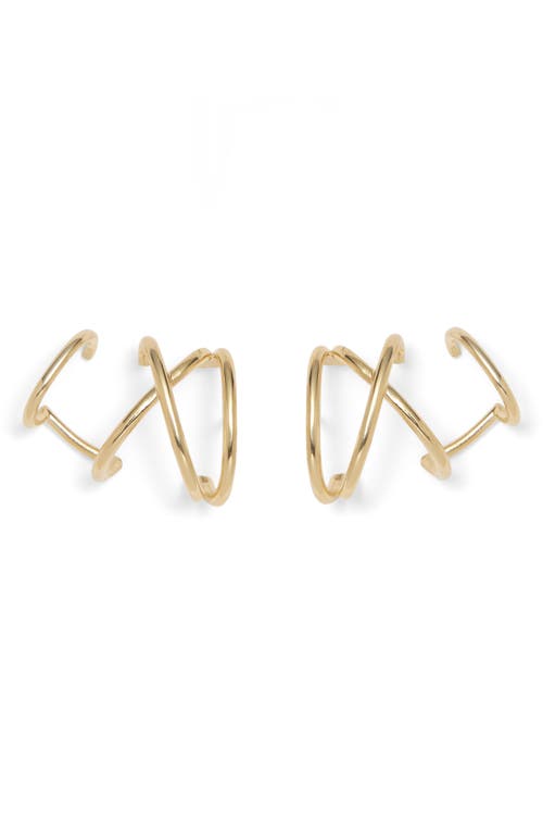 Lady Grey X Ear Cuff Earrings In Gold