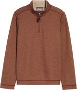 Johnston & Murphy Kids' Solid Reversible Quarter Zip Pullover