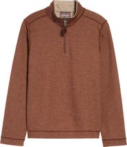 Johnston & Murphy Kids' Solid Reversible Quarter Zip Pullover
