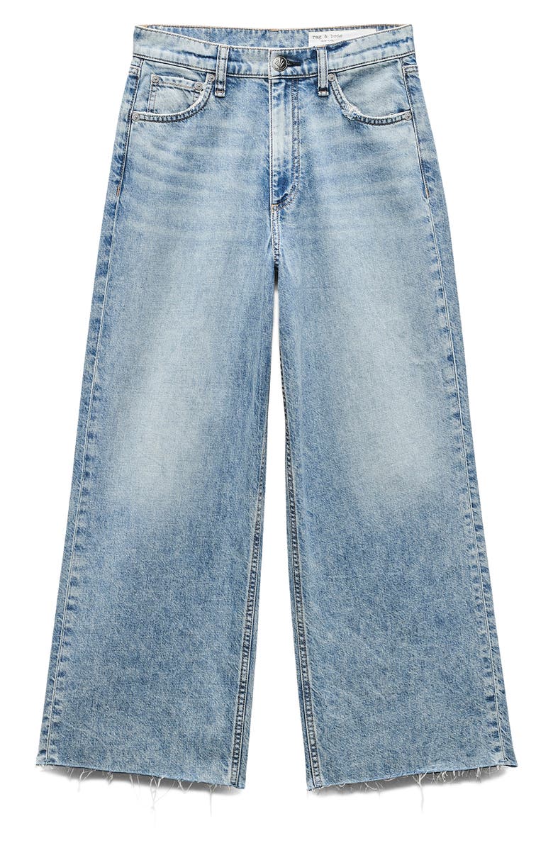 rag & bone Featherweight Andi High Waist Ankle Wide Leg Jeans, Alternate, color, Beacon