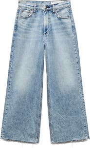 rag & bone Featherweight Andi High Waist Ankle Wide Leg Jeans