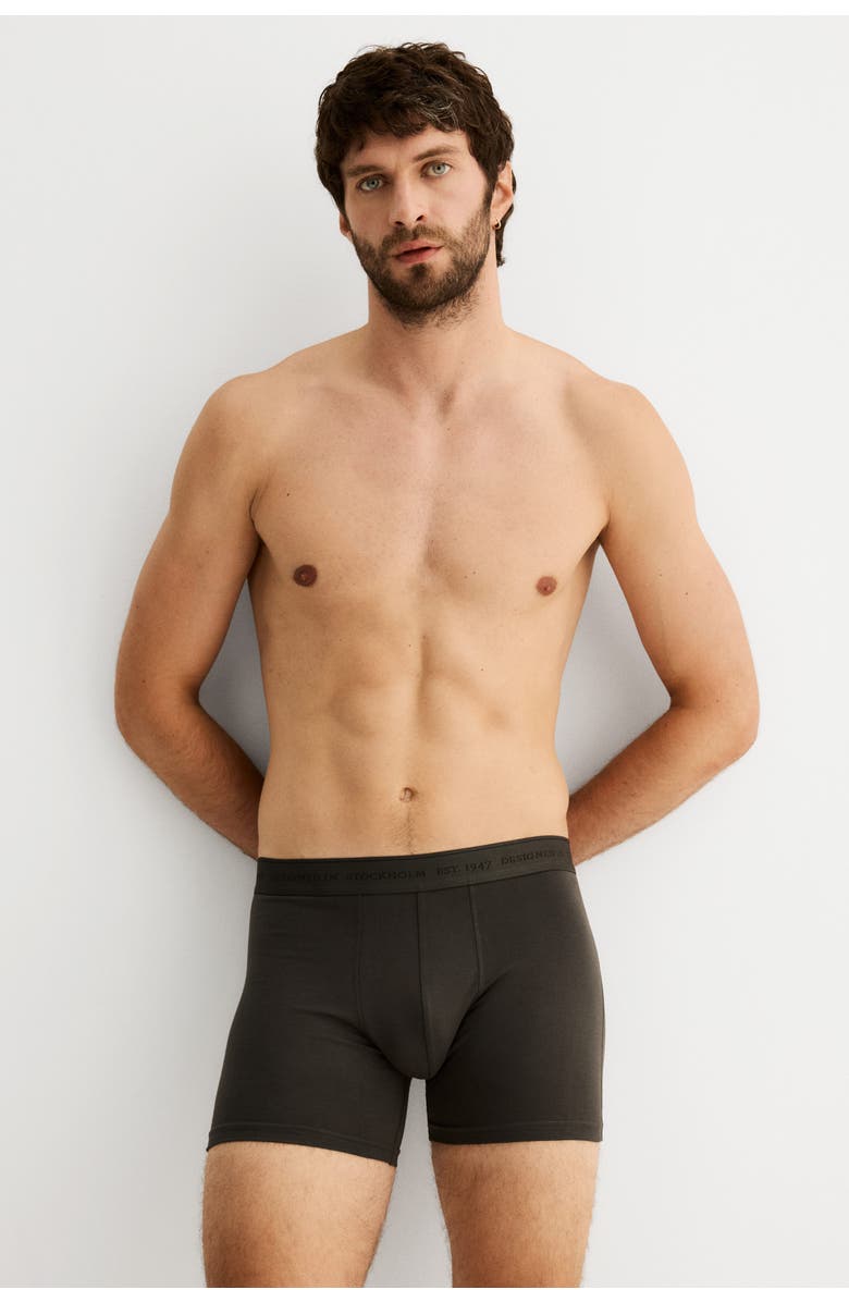 H&M 3-pack Coolmax<sup>®</sup> Mid Trunks, Alternate, color, Light Blue/Dark Gray