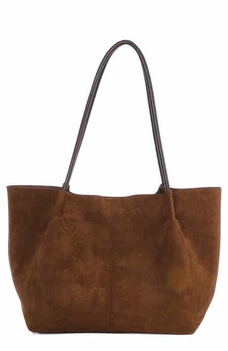 Large Faux Leather Tote with Clutch