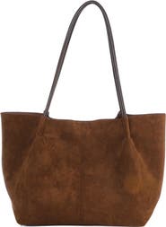 Adornia Large Faux Leather Tote with Clutch
