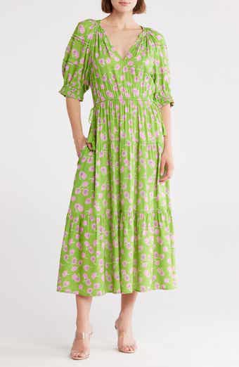 AREA STARS Tassel Tie Midi Dress