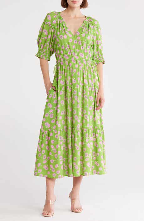 AREA STARS Tassel Tie Midi Dress