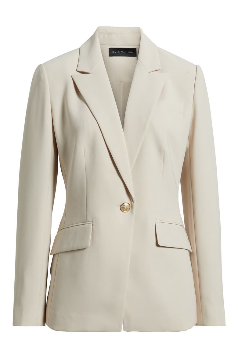The Ashton Ruched Back One-Button Blazer, Alternate, color, GOLD STRAW