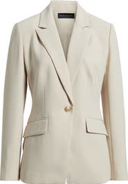 Elie Tahari The Ashton Ruched Back One-Button Blazer