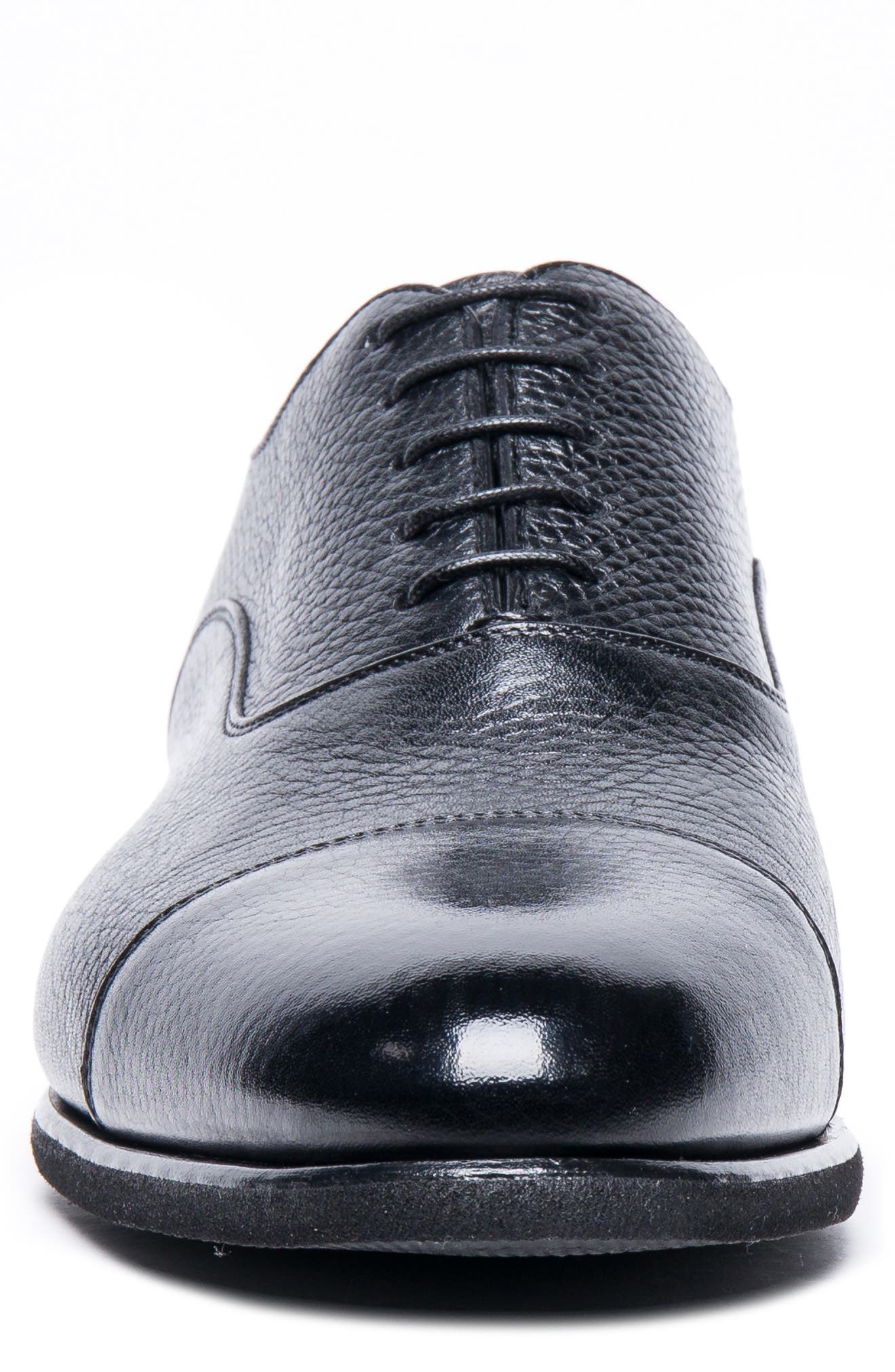 Santoni Darian Oxford Shoe, Alternate, color, Black