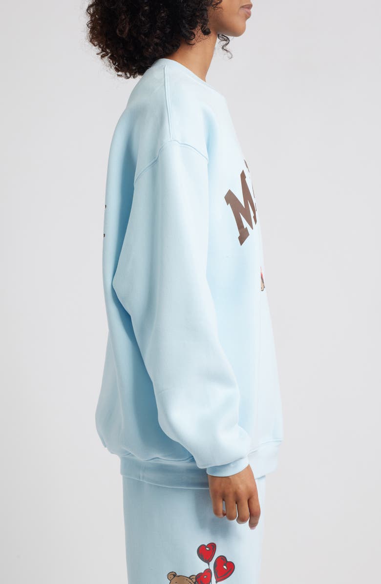 THE MAYFAIR GROUP Bear Fleece Graphic Sweatshirt, Alternate, color, Blue