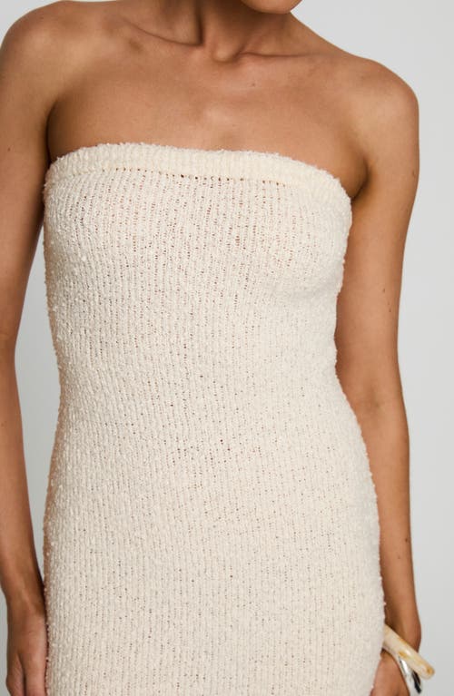 Princess Polly Cloud Strapless Bouclé Maxi Body-con Dress In Cream