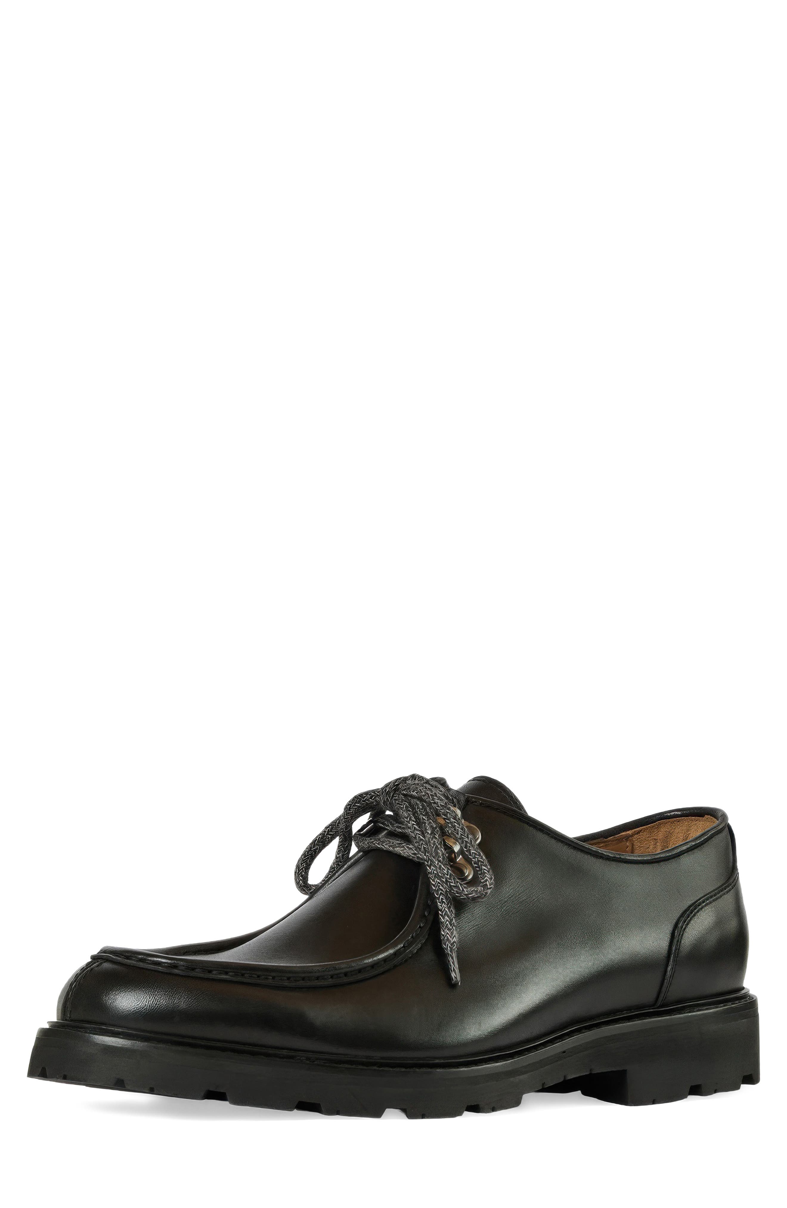 Artic Weatherproof Lugged Lace-Up Shoe, Main, color, BLACK