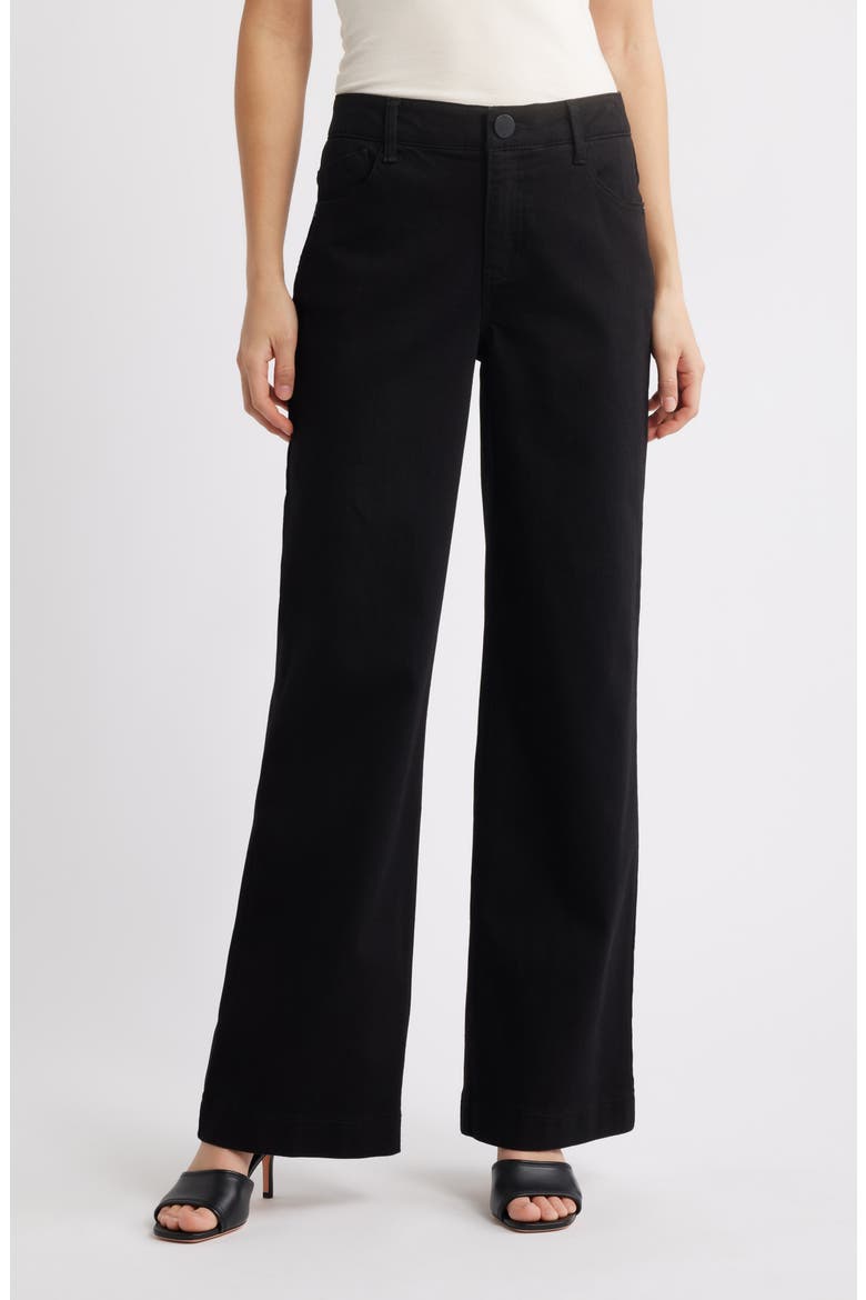 Sam High Waist Wide Leg Jeans, Main, color, BLACK