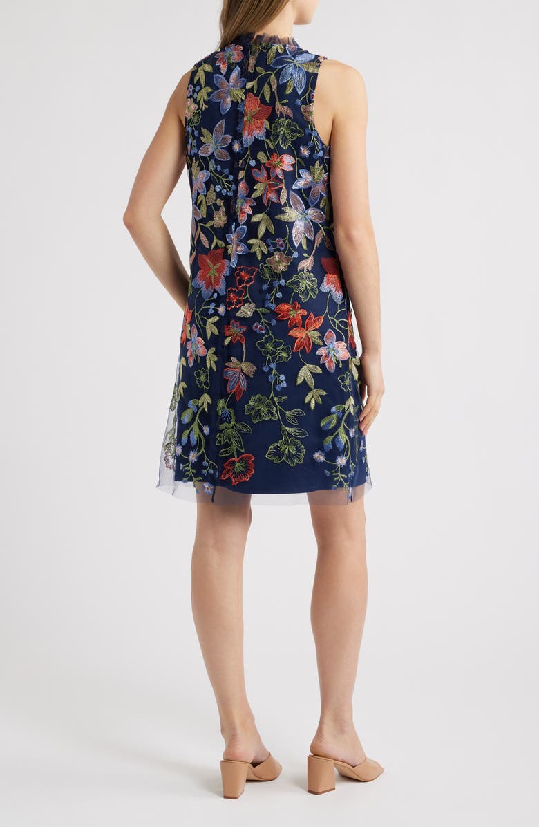 Anne Klein Embroidered Sleeveless Dress, Alternate, color, 