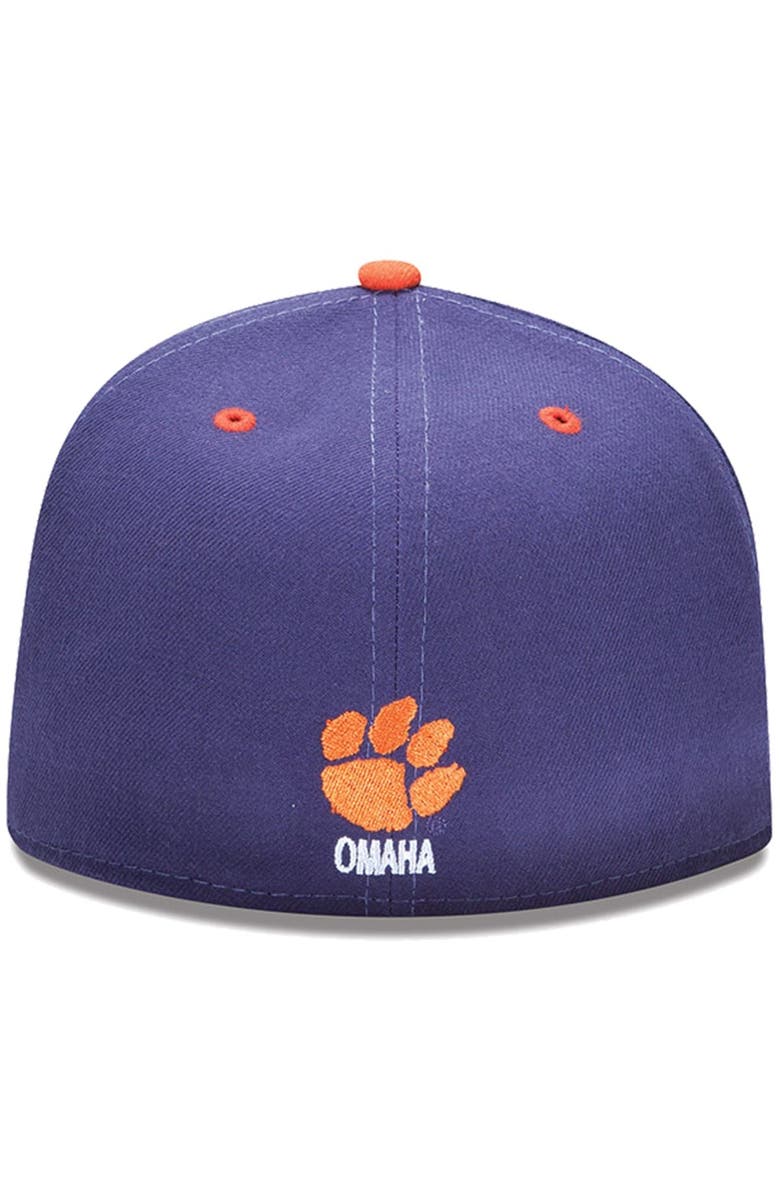 New Era Clemson Tigers 59FIFTY Basic Fitted Hat - Purple/Orange, Alternate, color, Purple