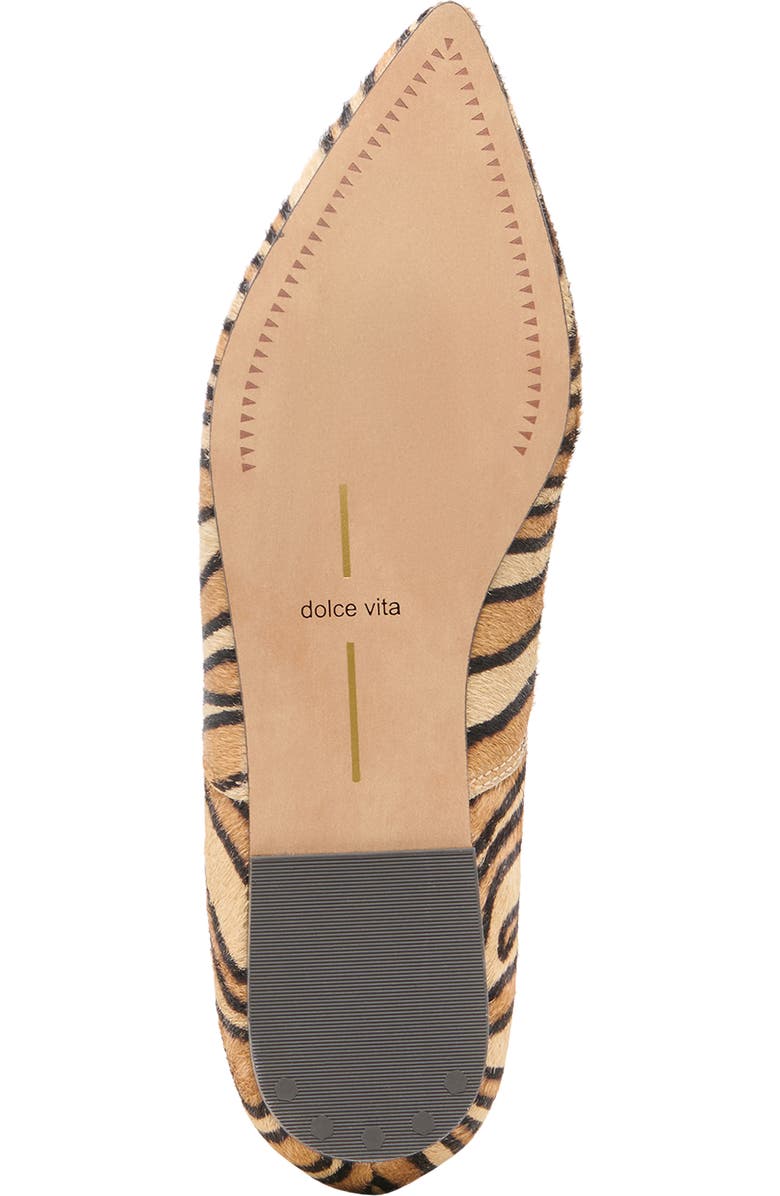 Dolce Vita Gema Genuine Calf Hair Pointed Toe Flat, Alternate, color, Tiger Calf Hair