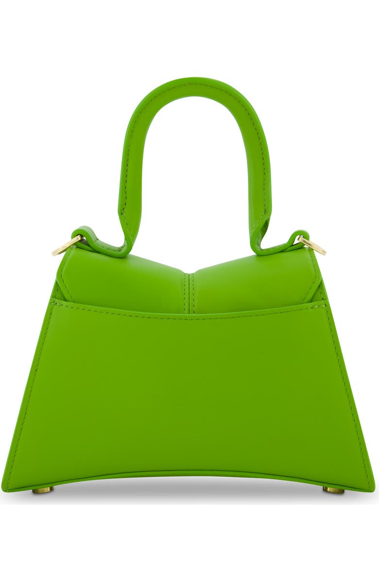 Mac Duggal Gold Hardware Detail Angular Mini Leather Handbag, Alternate, color, Pear