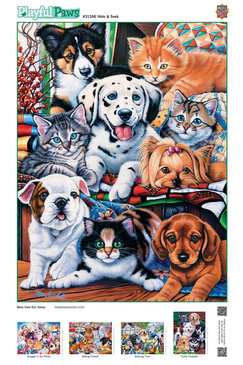 Hide and Seek 300 Piece Jigsaw Puzzle, Alternate, color, Multicolor