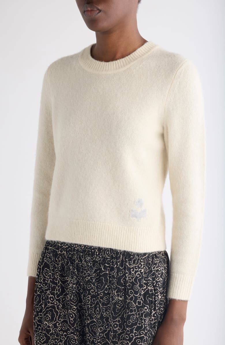 Isabel Marant Étoile Isadora Baby Alpaca Blend Sweater, Alternate, color, Ecru