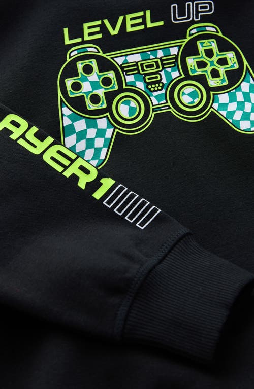 Next Kids' Level Up Controller Graphic Hoodie In Black