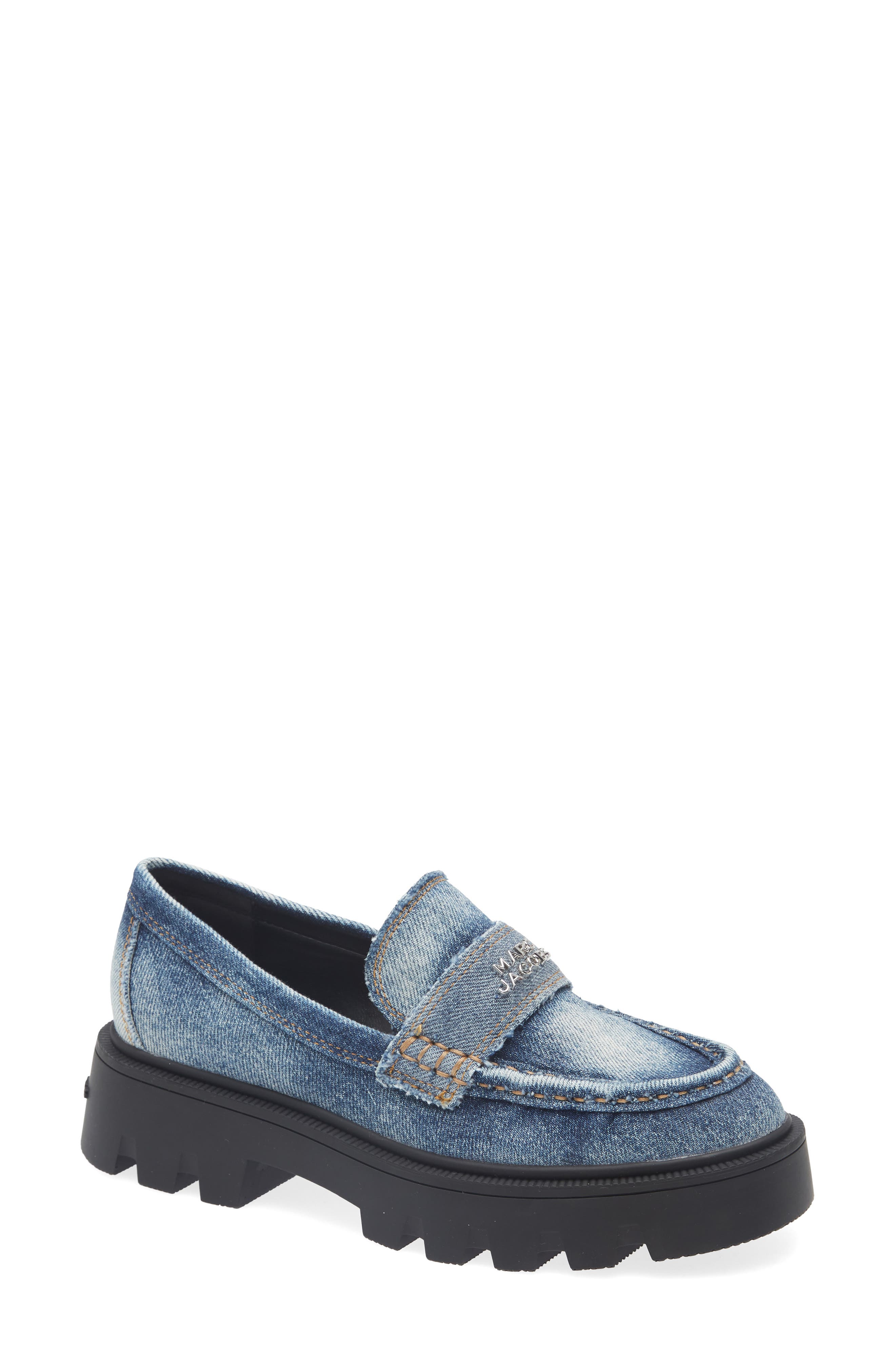 Marc Jacobs The Frankie Platform Loafer, Main, color, Faded Vintage Indigo