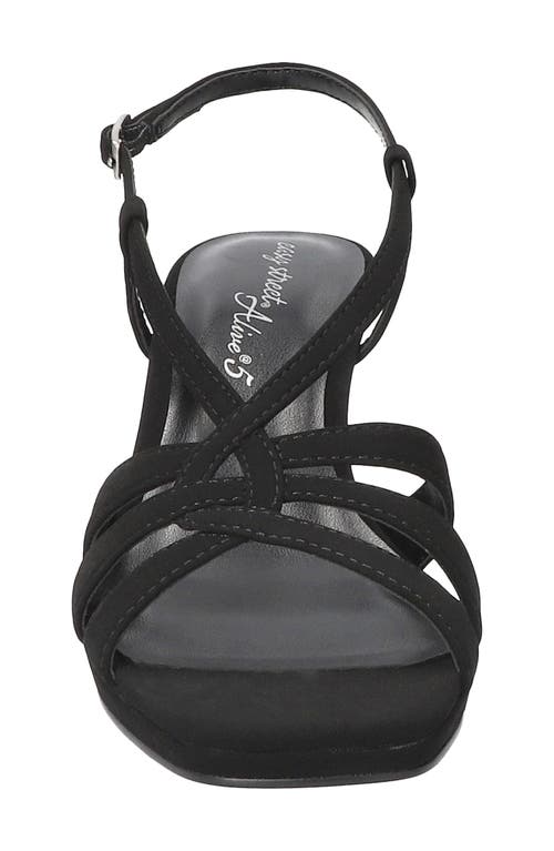 Easy Street Women's Valorie Square Toe Platform Sandals In Black