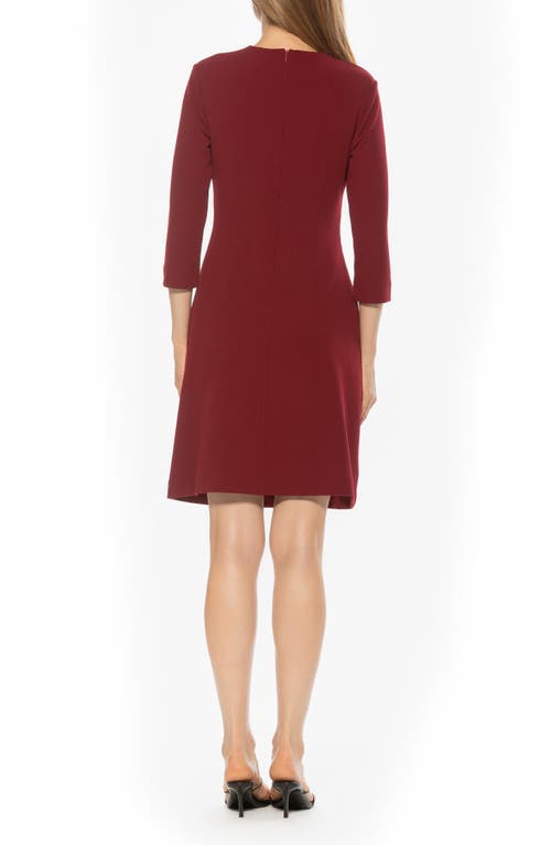 Alexia Admor Rio Crewneck Pleated Shift Dress In Red