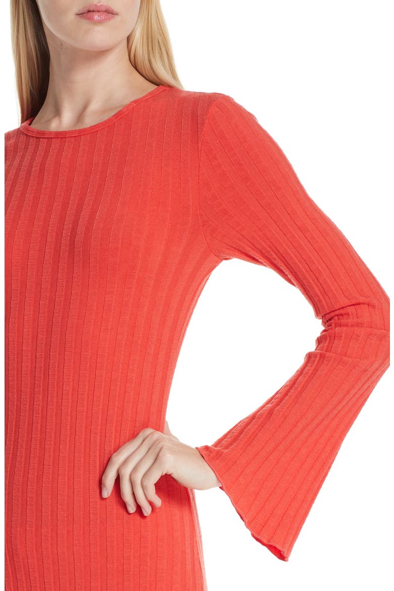 Rib Dress, Alternate, color, RED
